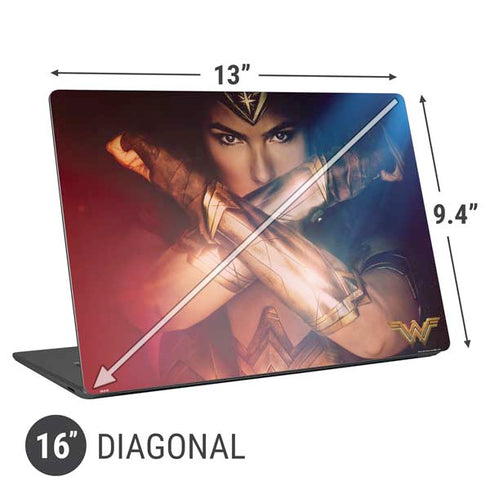 DC Comics Wonder Woman Profile Character Poster Universal Laptop 16in (13 x 9.4in) Skin